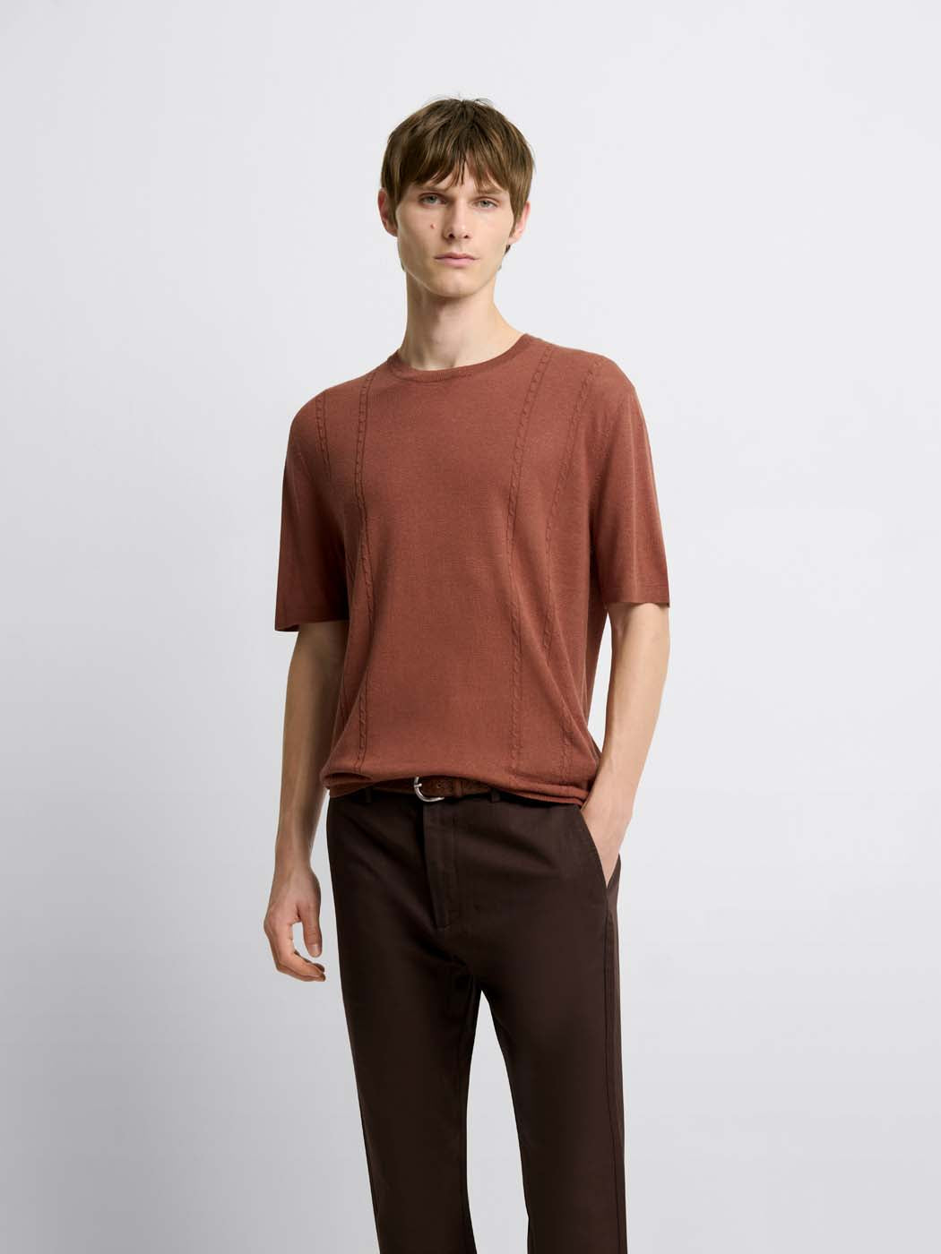 T-shirt maille col rond en jersey - DEVRED 1902