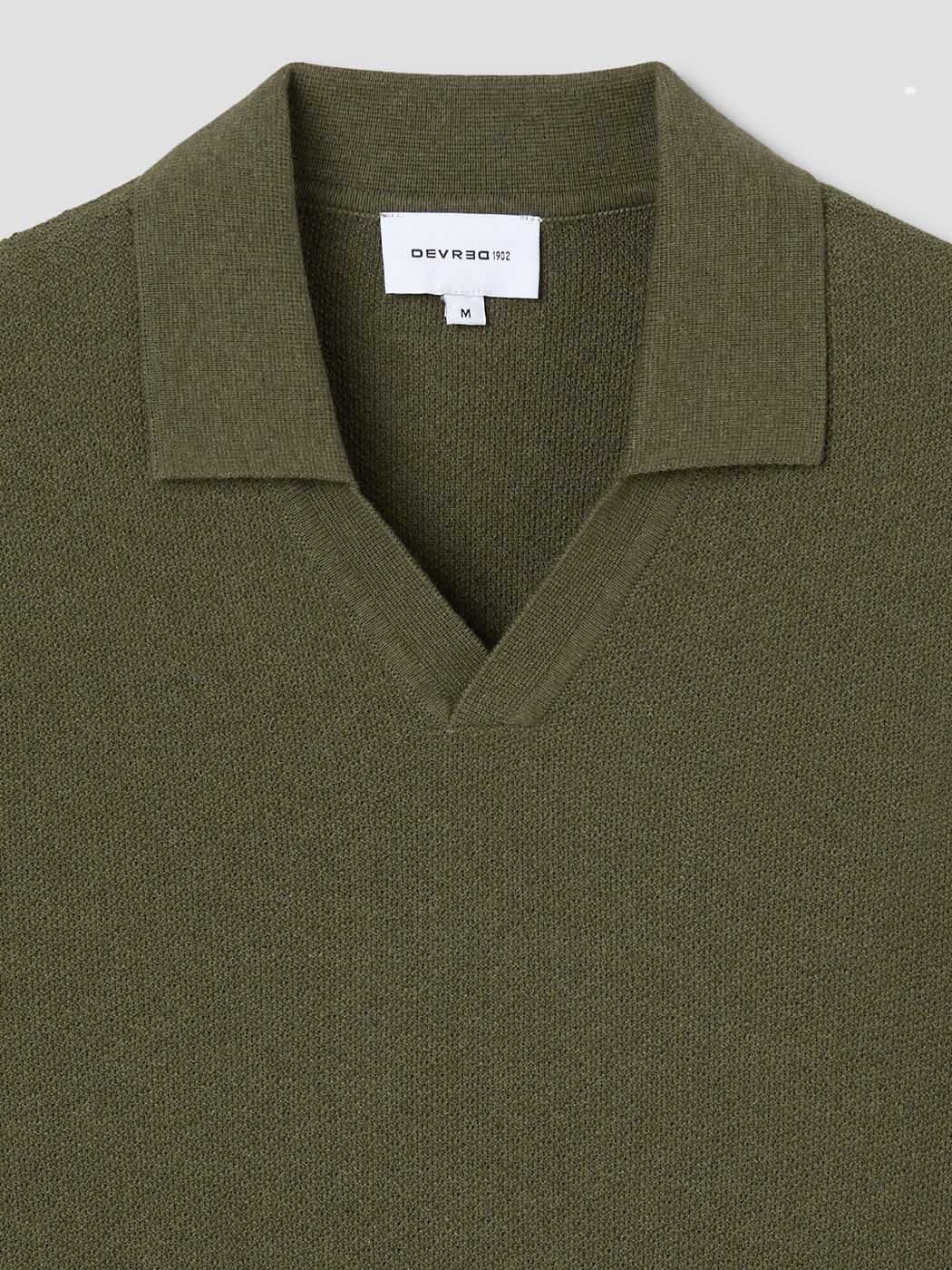Polo maille col ouvert en coton - DEVRED 1902