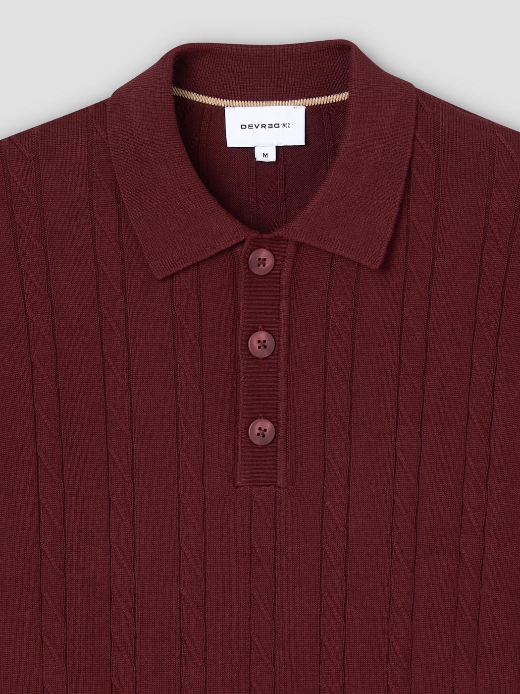 Polo maille col boutonné torsadé - DEVRED 1902