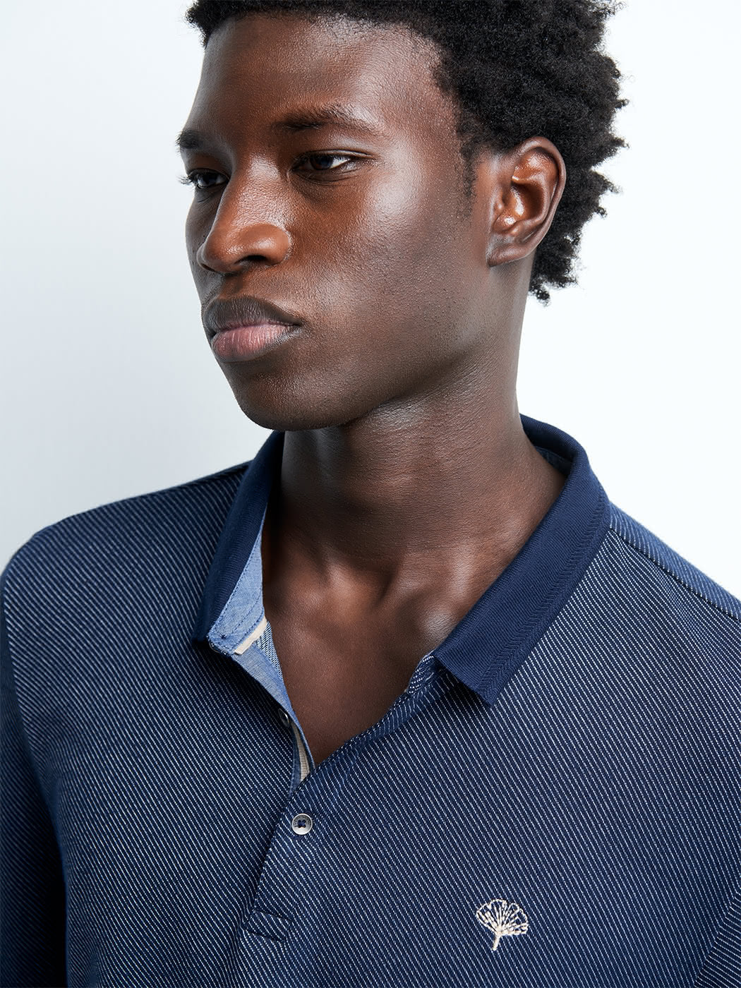 Polo manches longues en coton jacquard - DEVRED 1902
