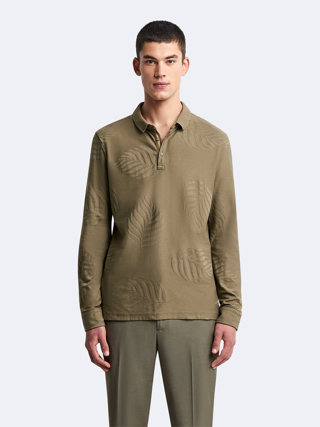 Polo manches longues en coton à motif - DEVRED 1902