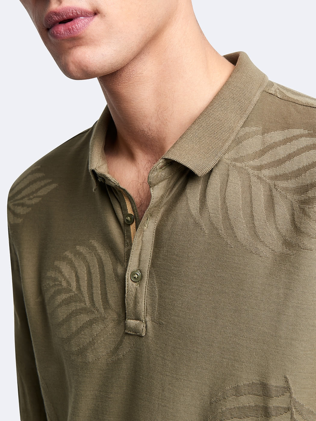 Polo manches longues en coton à motif - DEVRED 1902