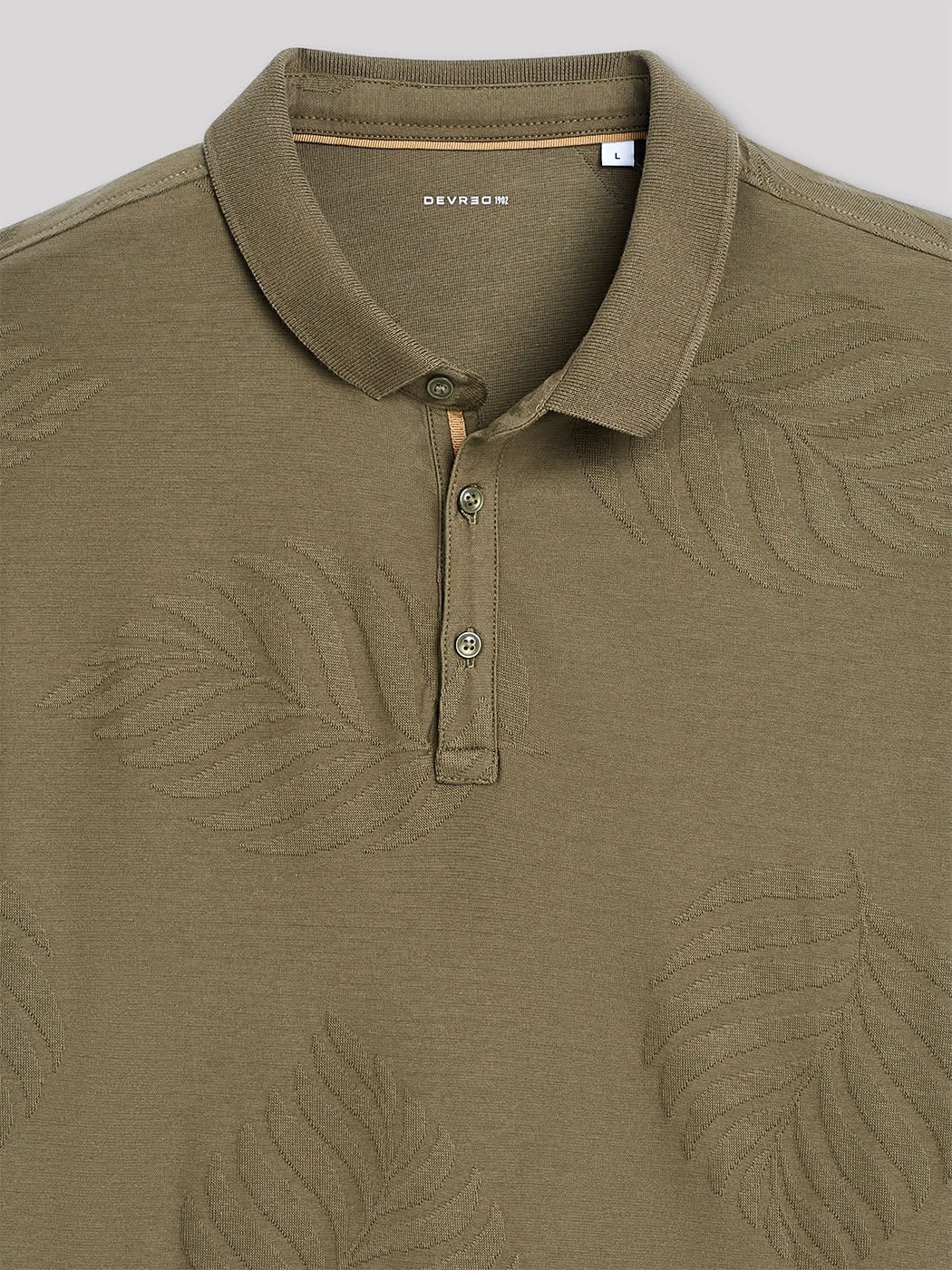 Polo manches longues en coton à motif - DEVRED 1902