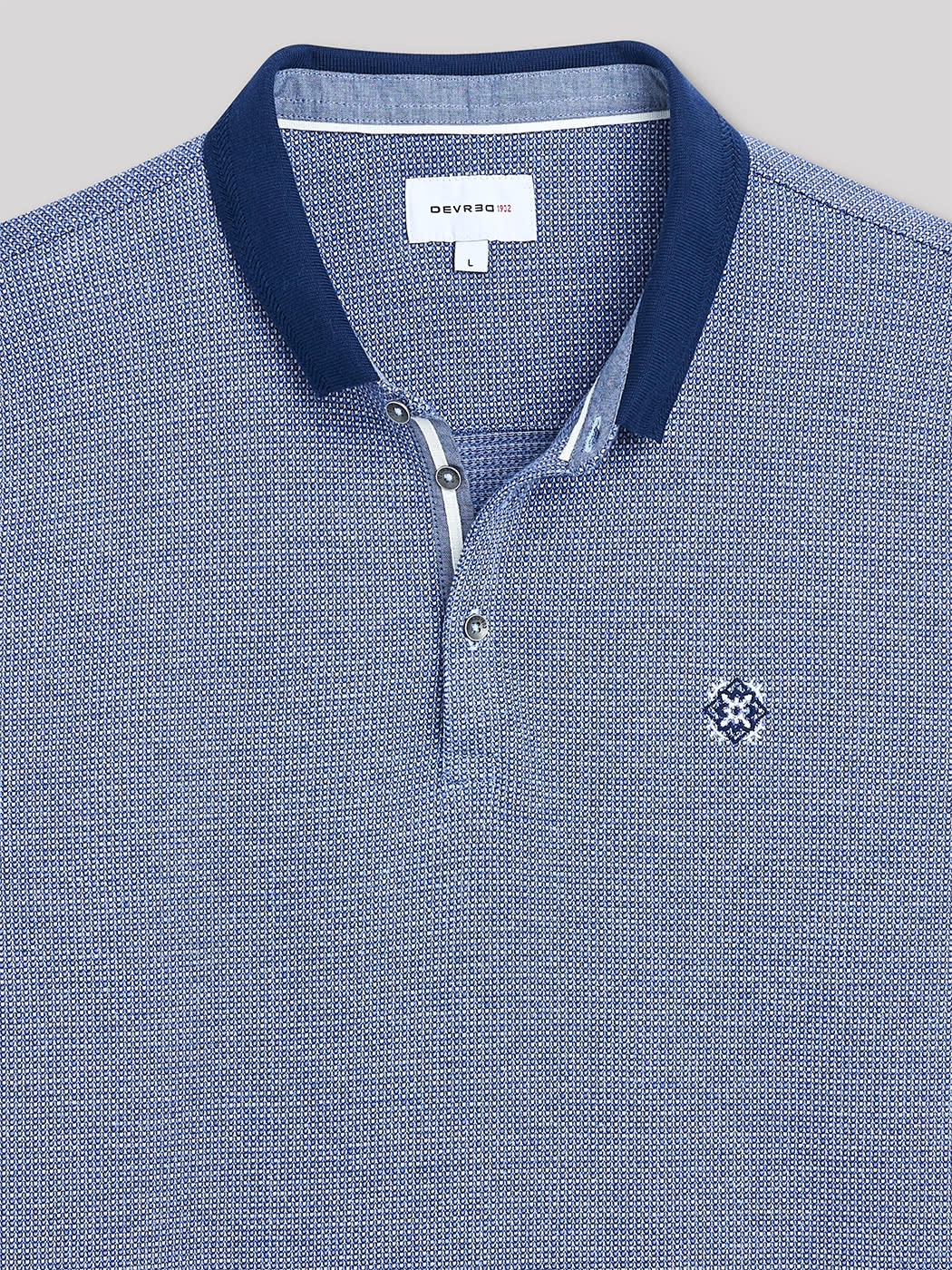 Polo manches longues en coton brodé - DEVRED 1902