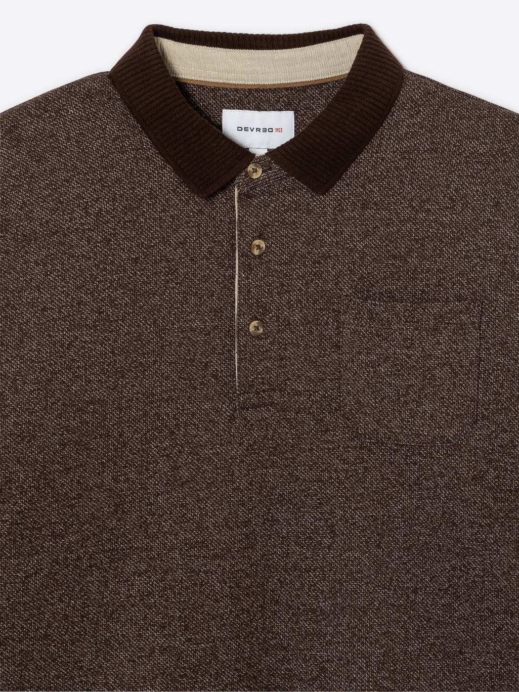 Polo manches longues chiné - DEVRED 1902
