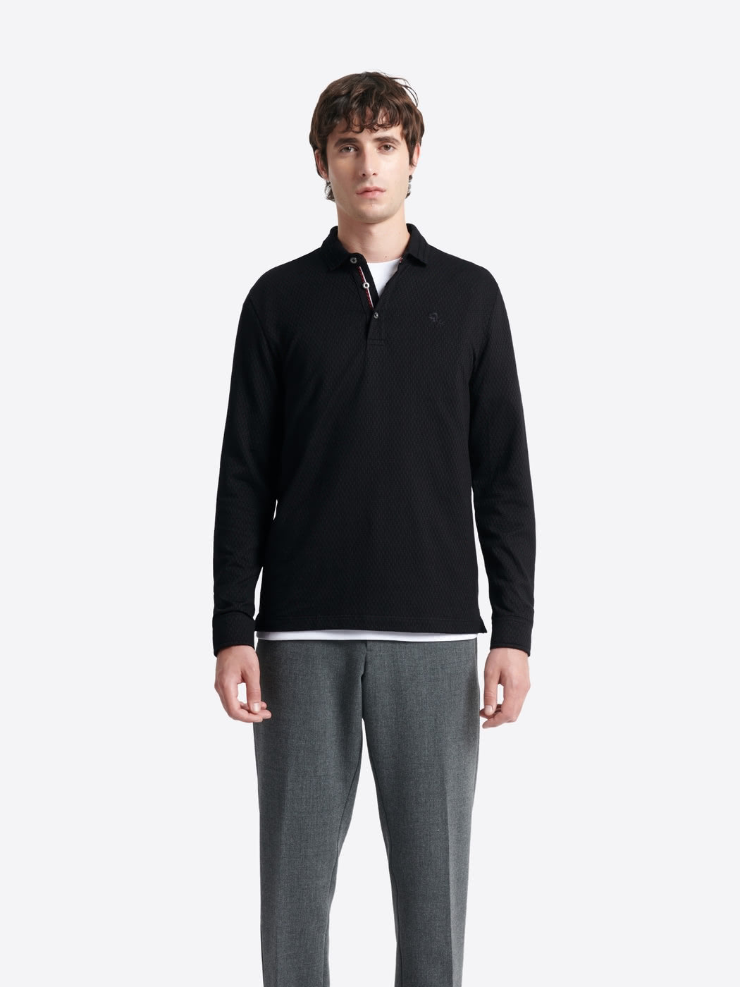 Polo manches longues en jacquard - DEVRED 1902