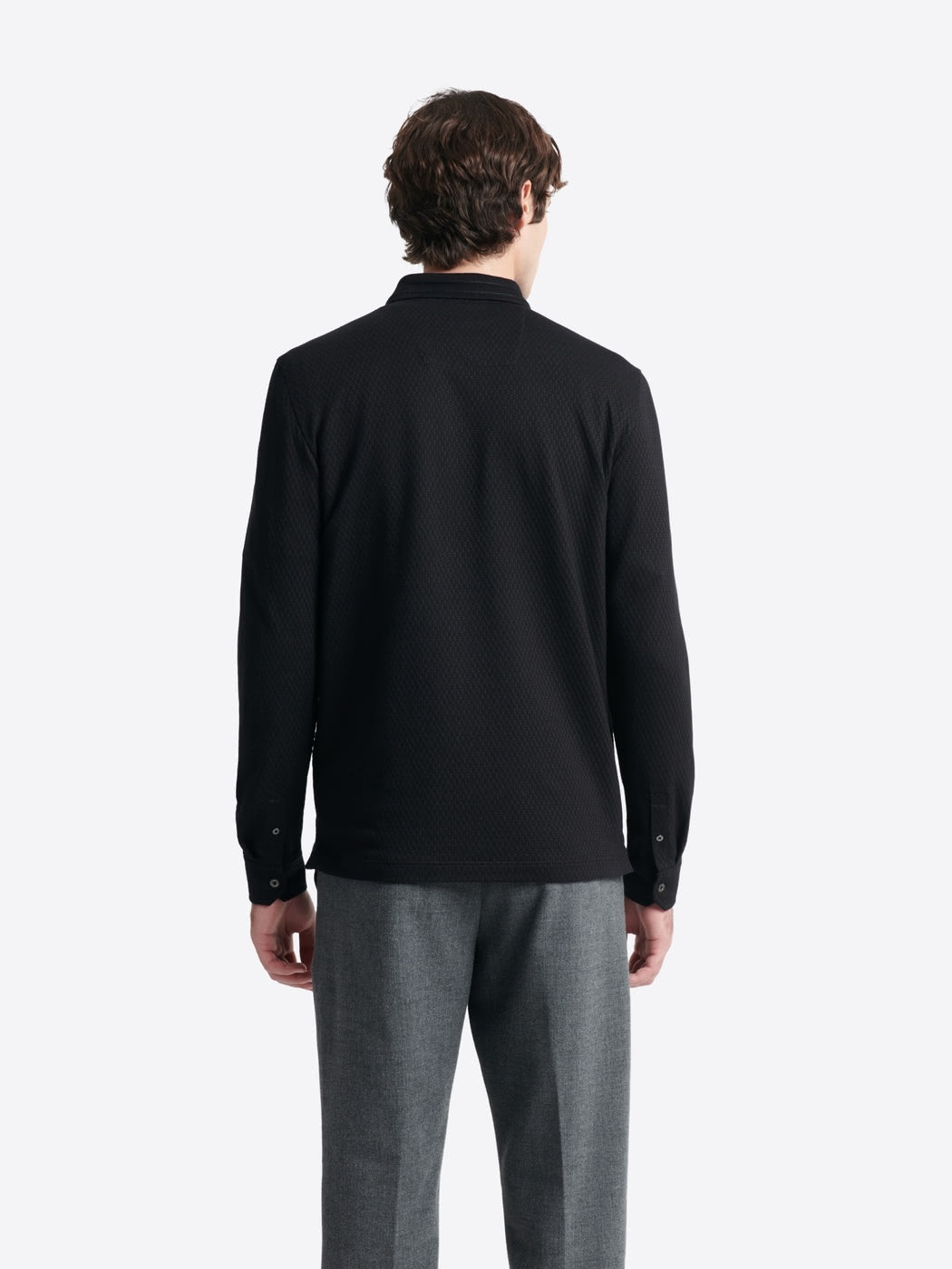 Polo manches longues en jacquard - DEVRED 1902