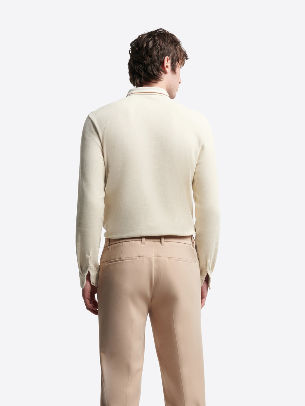 Polo manches longues en coton gaufré - DEVRED 1902