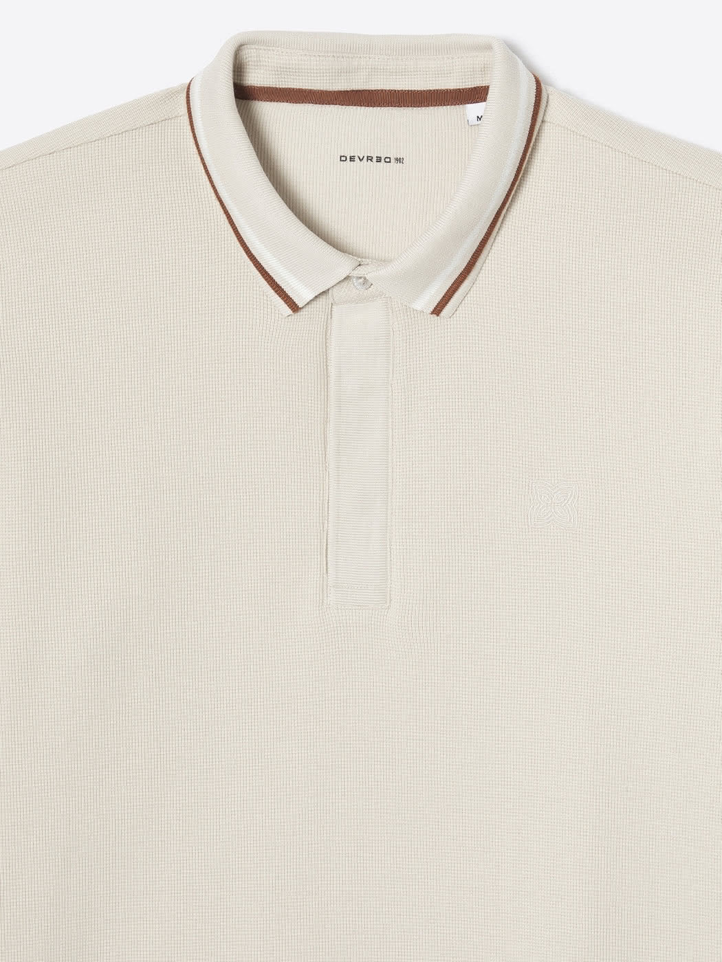 Polo manches longues en coton gaufré - DEVRED 1902