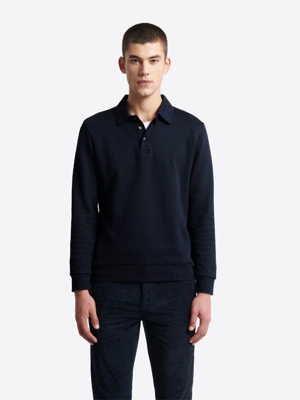 Polo manches longues en coton - DEVRED 1902