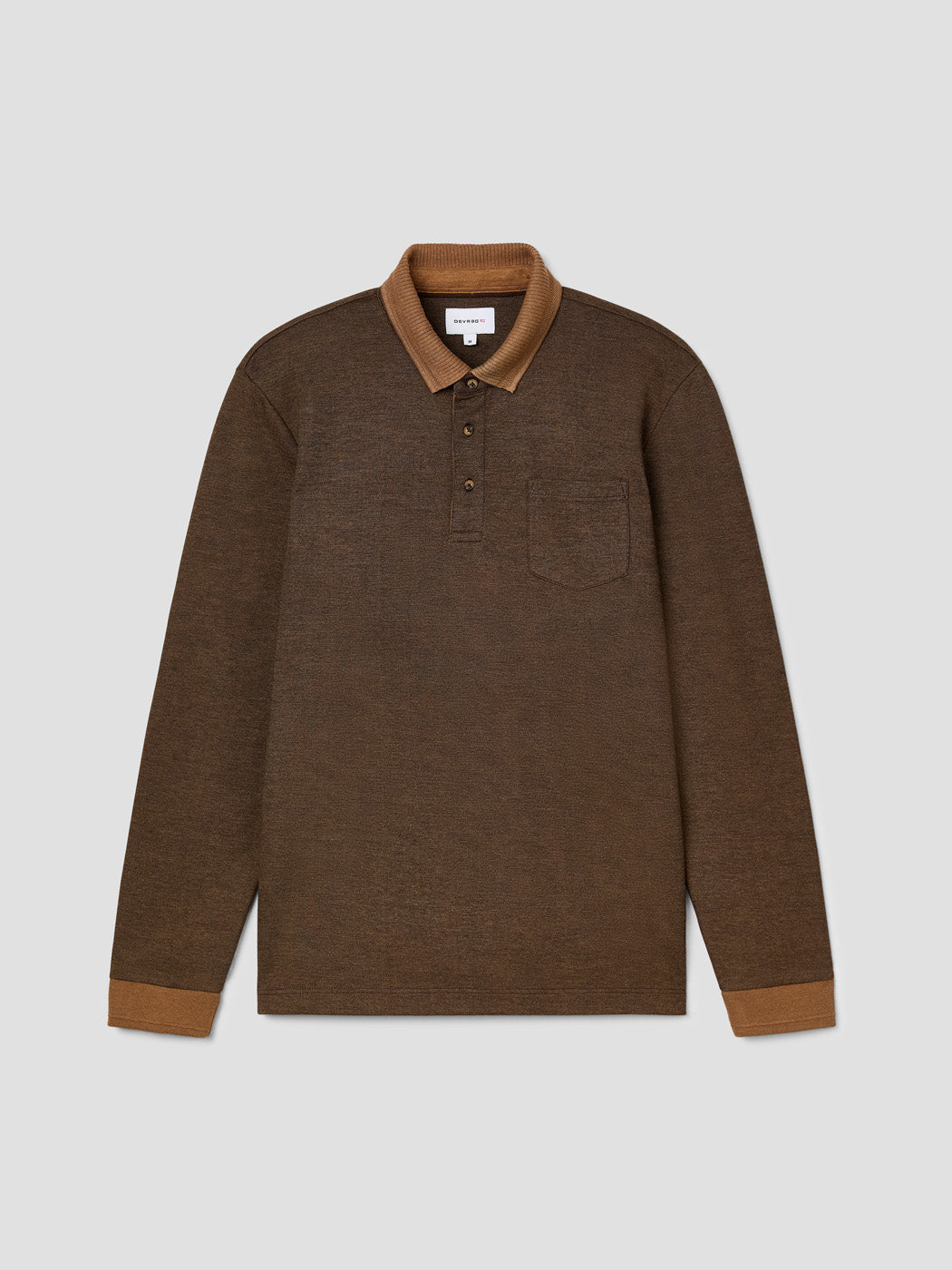 Polo boutonné chiné