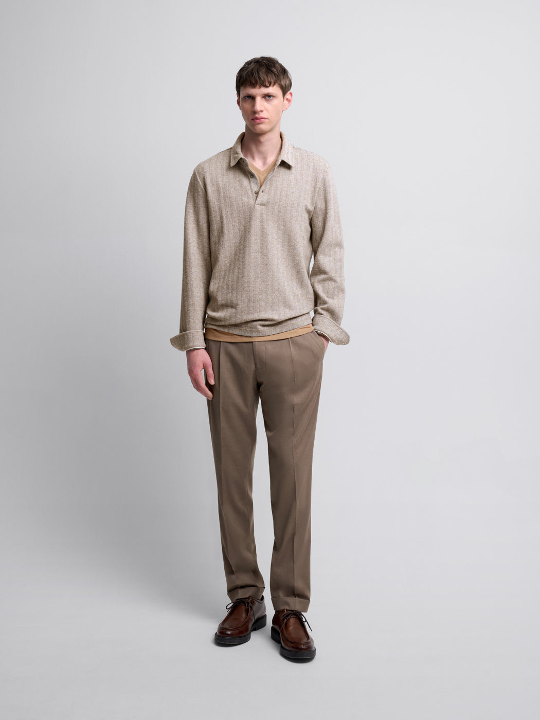 Polo manches longues col boutonné - DEVRED 1902