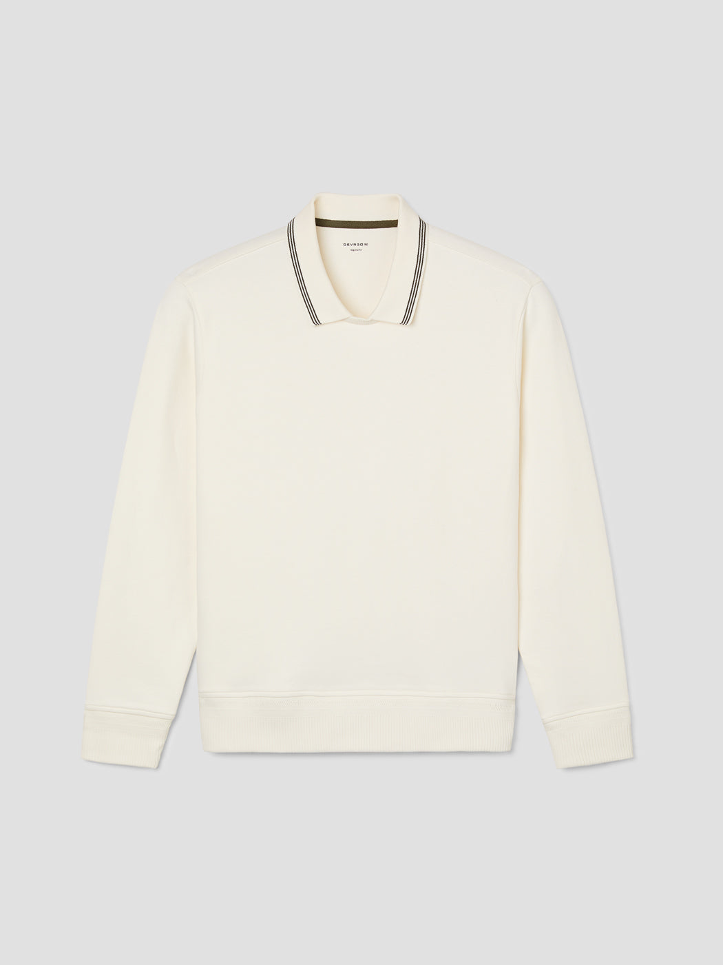 Sweat col polo rayé - DEVRED 1902
