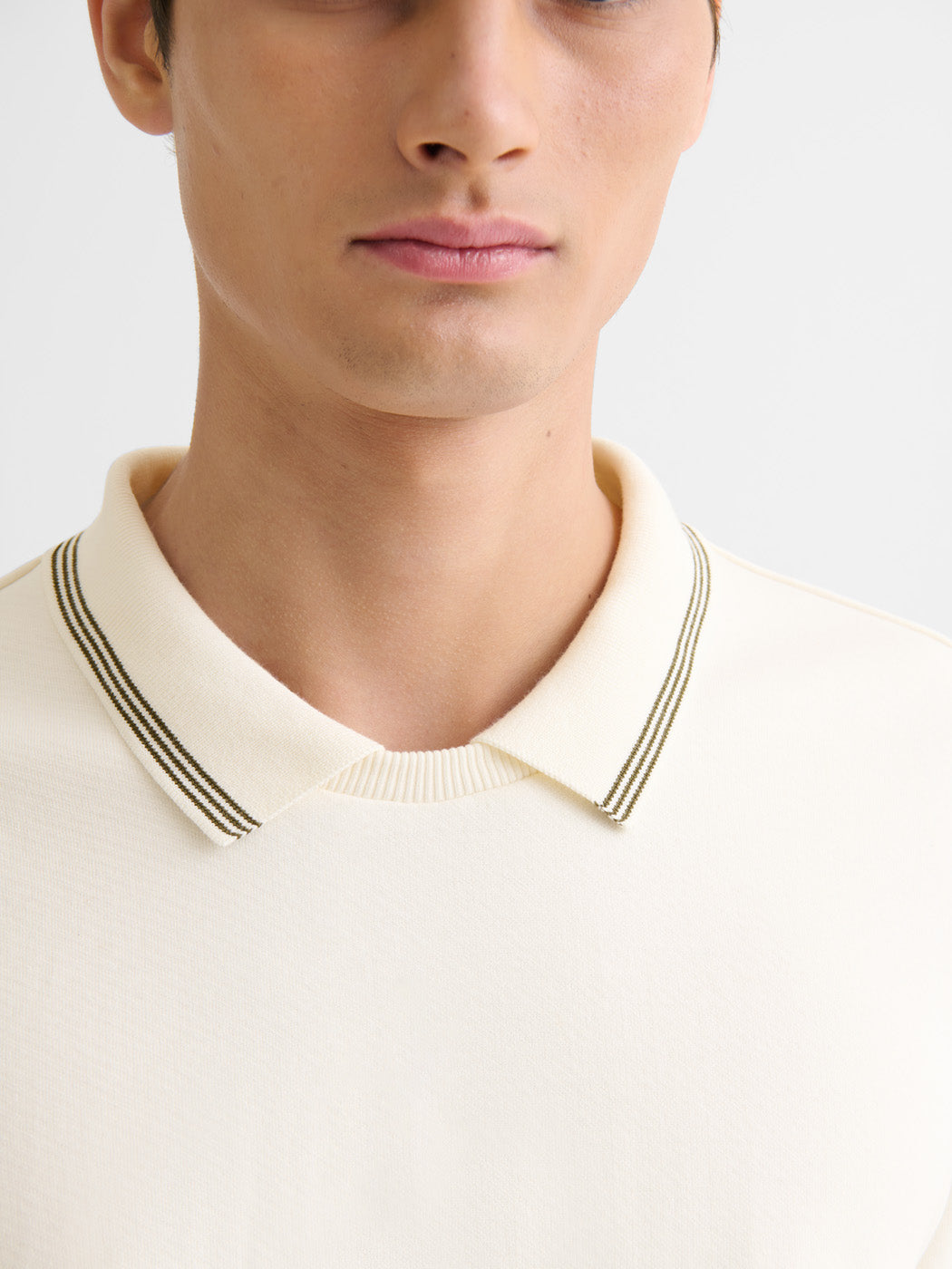 Sweat col polo rayé - DEVRED 1902