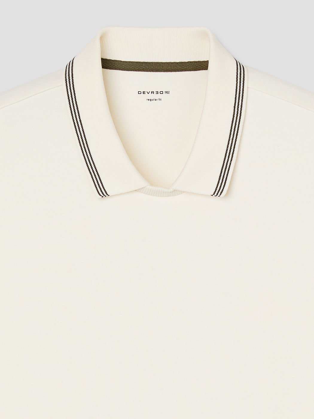 Sweat col polo rayé - DEVRED 1902