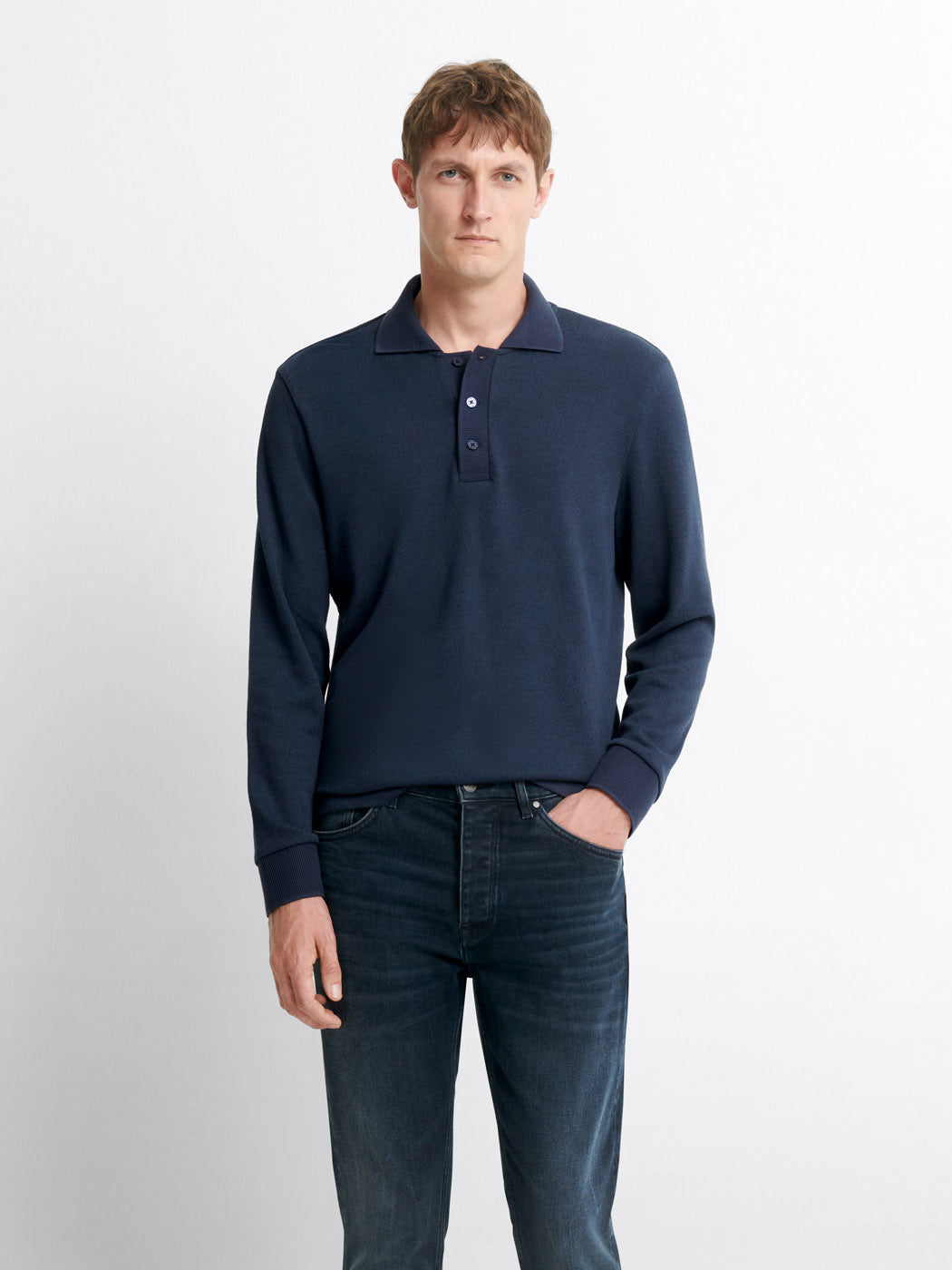 Polo manches longues col boutonné - DEVRED 1902