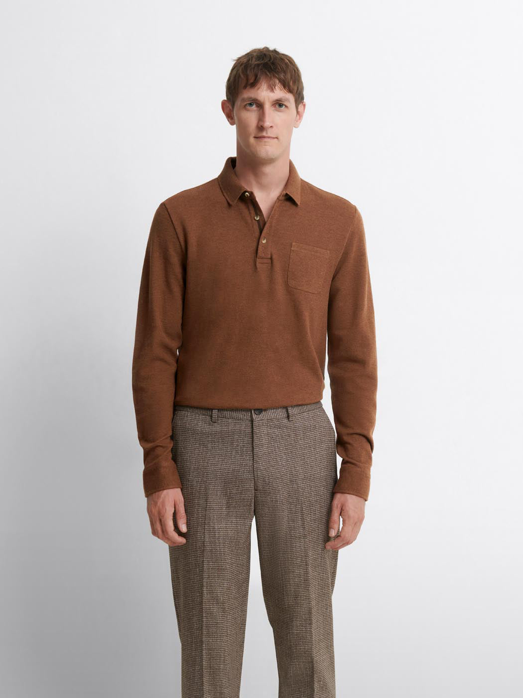 Polo manches longues col boutonné - DEVRED 1902