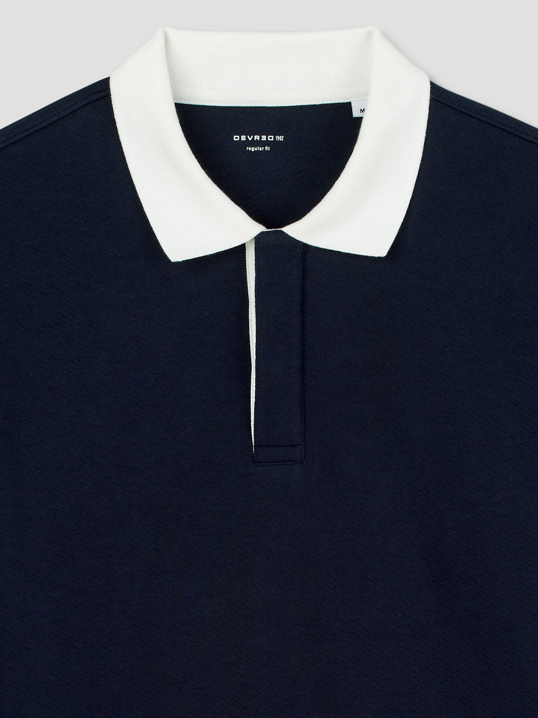 Polo manches longues col derby en coton - DEVRED 1902