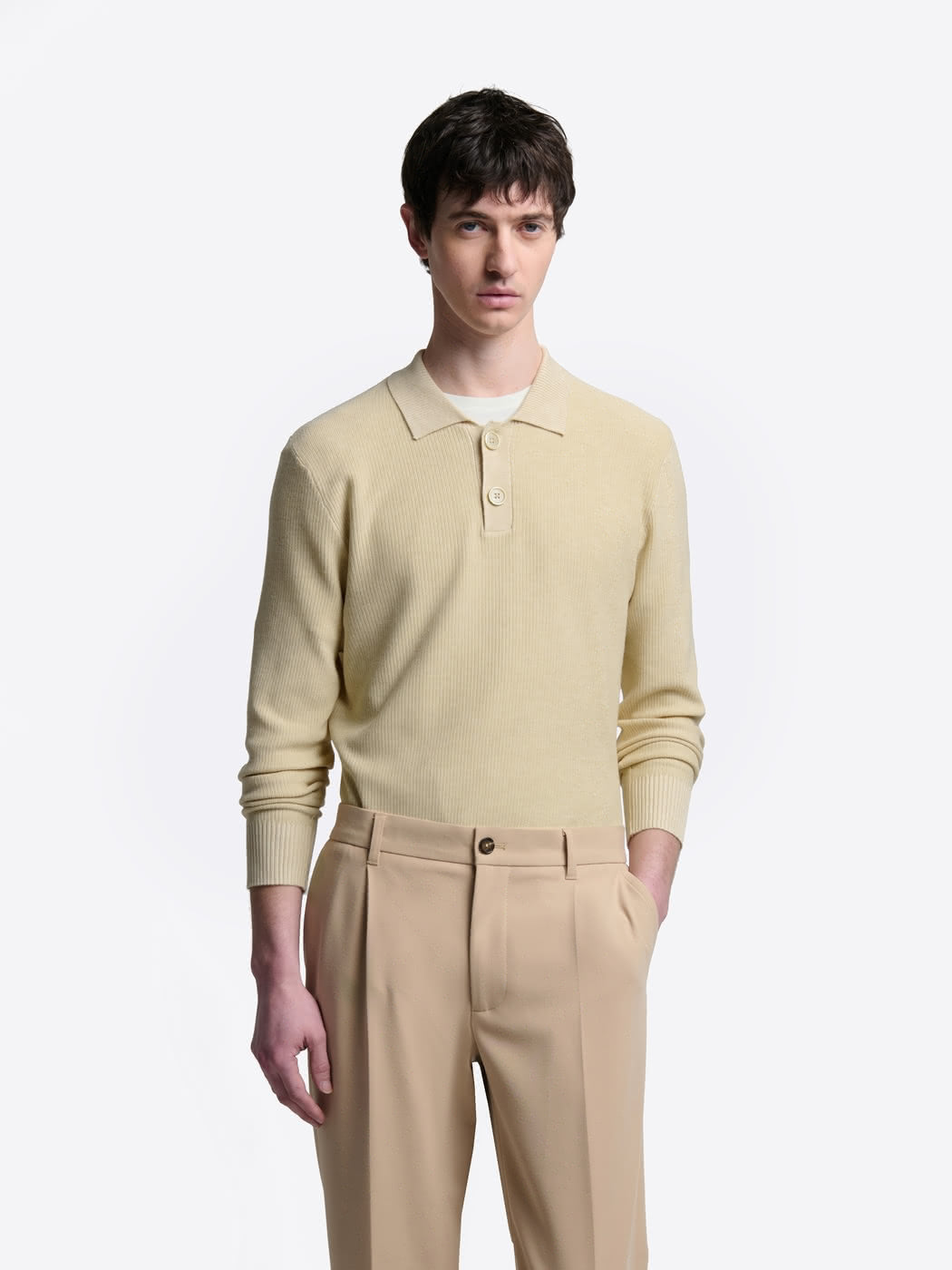 Pull polo col boutonné viscose certifiée - DEVRED 1902