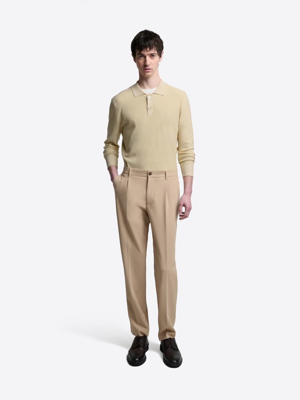 Pull polo col boutonné viscose certifiée - DEVRED 1902