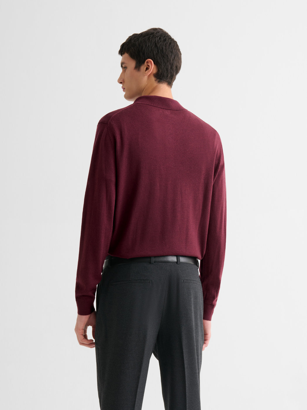 Polo boutonné en laine Mérinos - DEVRED 1902