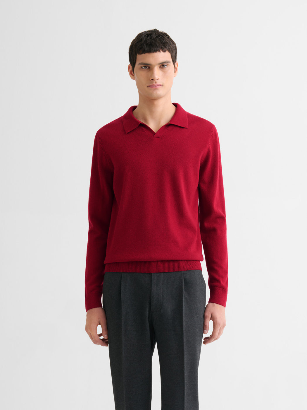 Pull col ouvert en laine et cachemire - DEVRED 1902