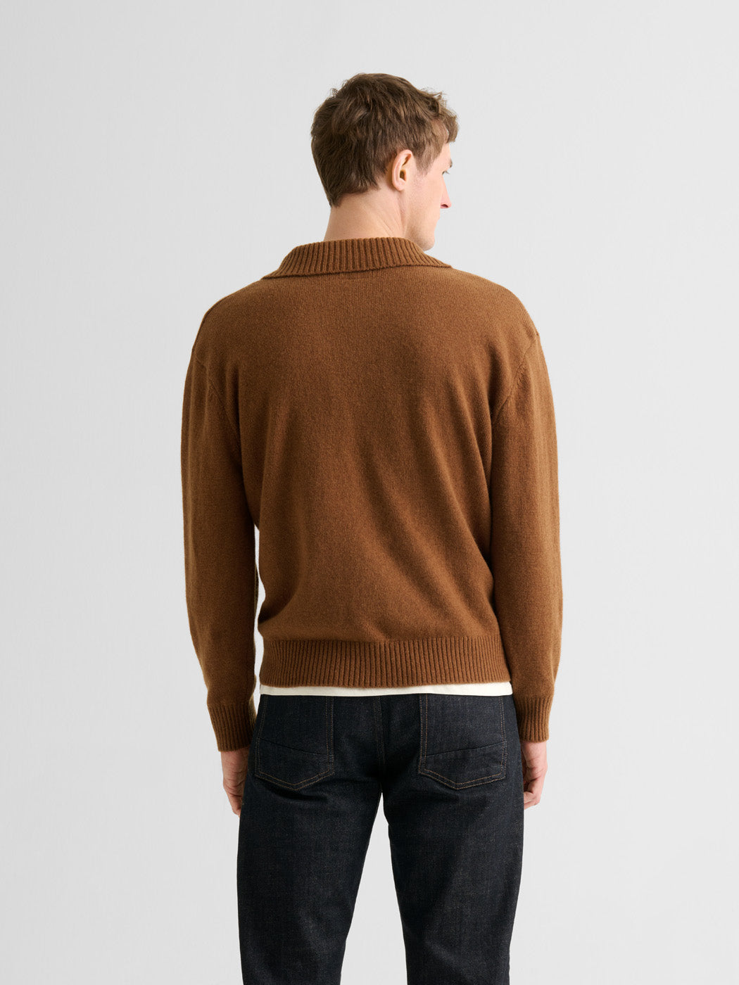 Pull polo col ouvert en laine mélangée - DEVRED 1902