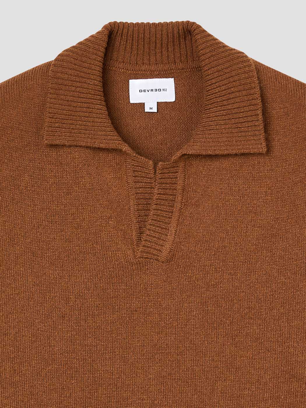 Pull polo col ouvert en laine mélangée - DEVRED 1902