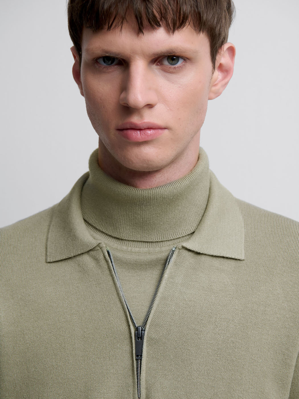 Pull col polo zippé en viscose certifiée - DEVRED 1902