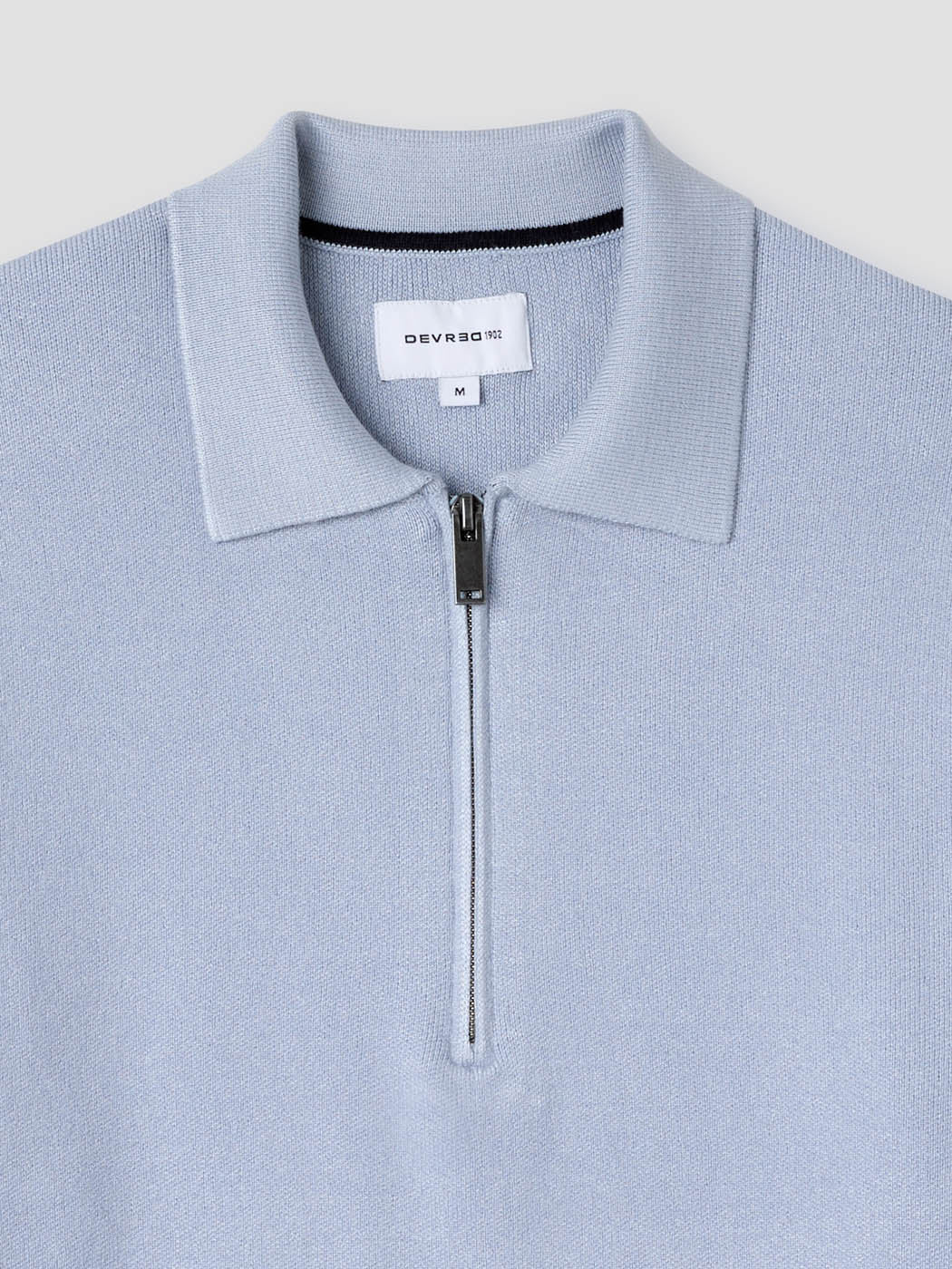 Pull col polo zippé en viscose certifiée - DEVRED 1902