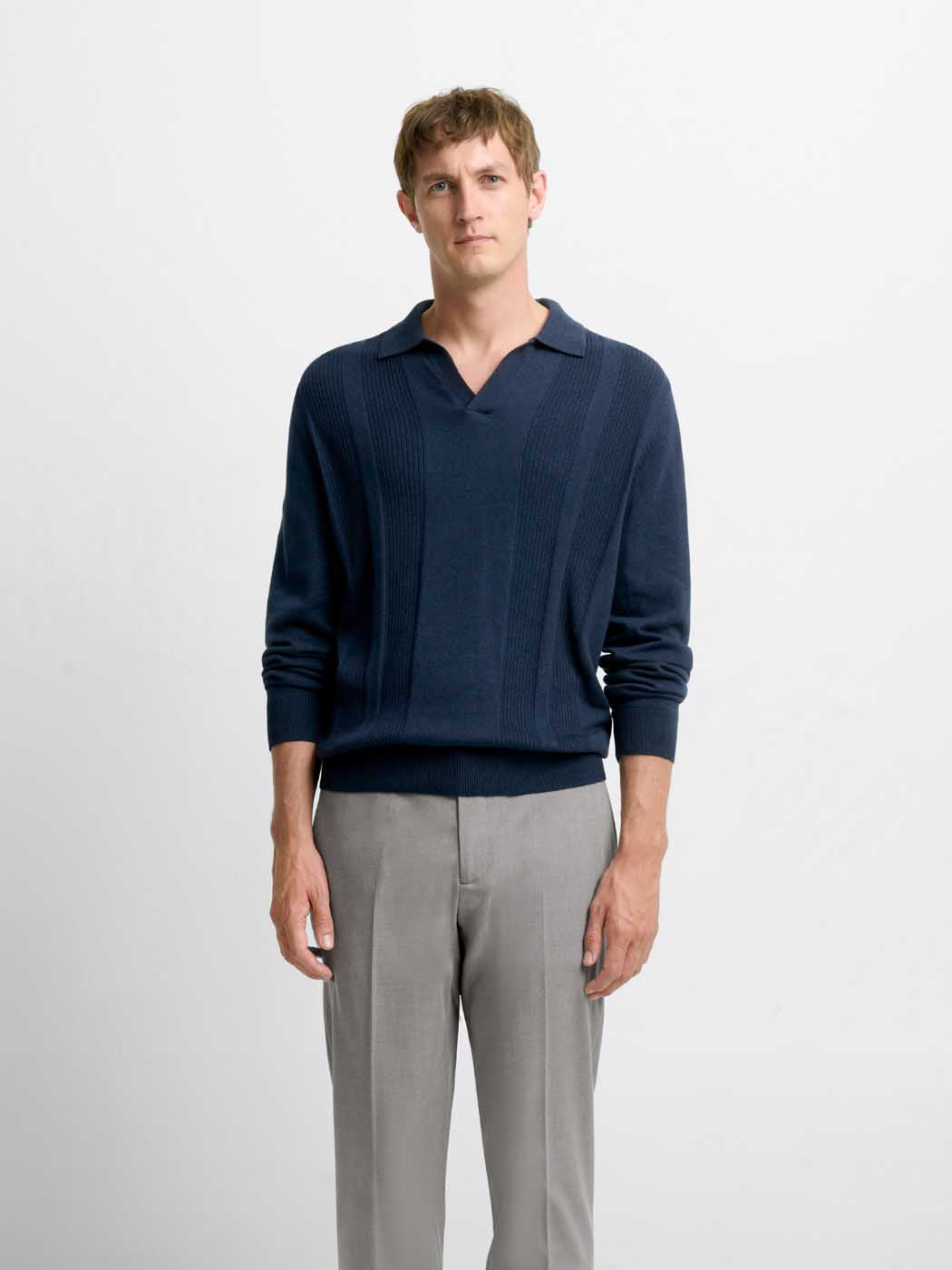 Polo maille col ouvert en jersey - DEVRED 1902