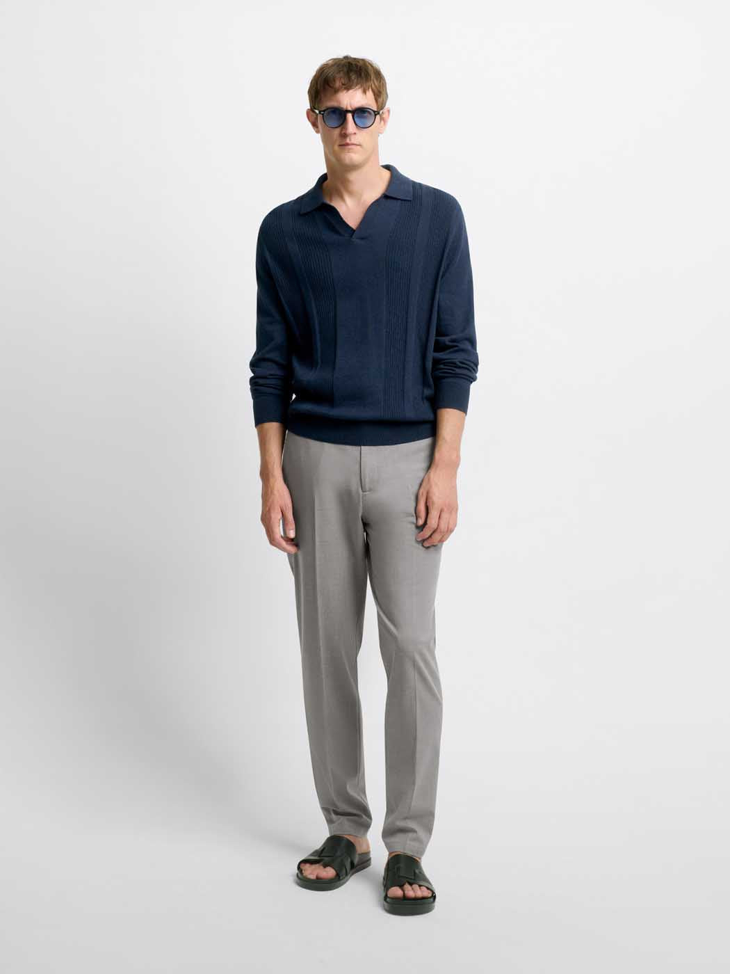 Polo maille col ouvert en jersey - DEVRED 1902