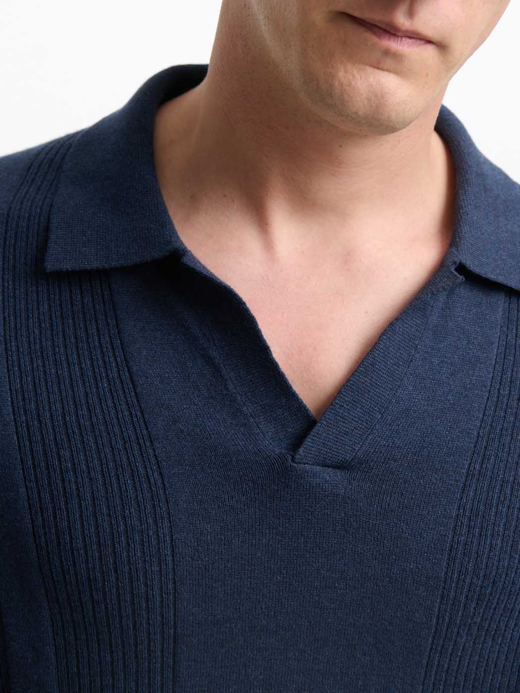 Polo maille col ouvert en jersey - DEVRED 1902