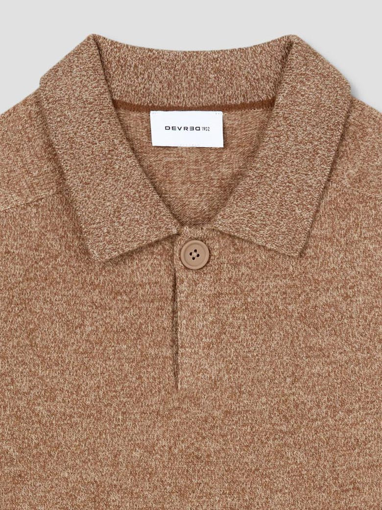 Pull boutonné en laine mérinos-cachemire - DEVRED 1902