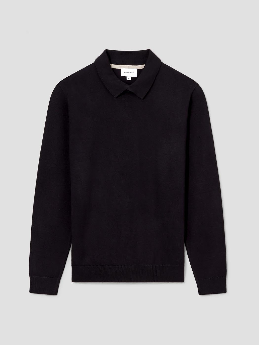 Pull col polo viscose certifiée mélangée - DEVRED 1902