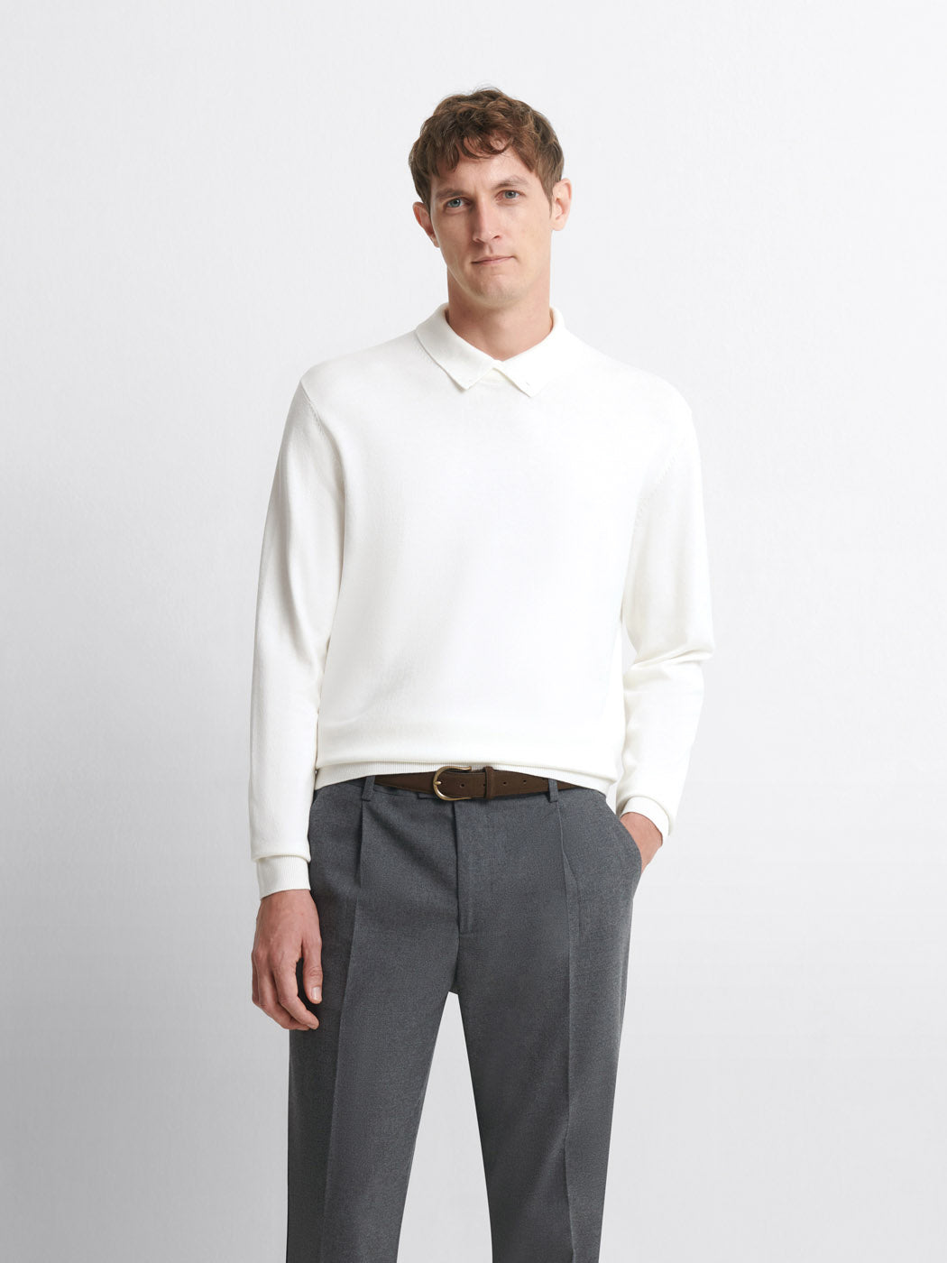 Pull col polo viscose certifiée mélangée - DEVRED 1902