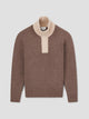 Pull col ouvert bicolore - DEVRED 1902