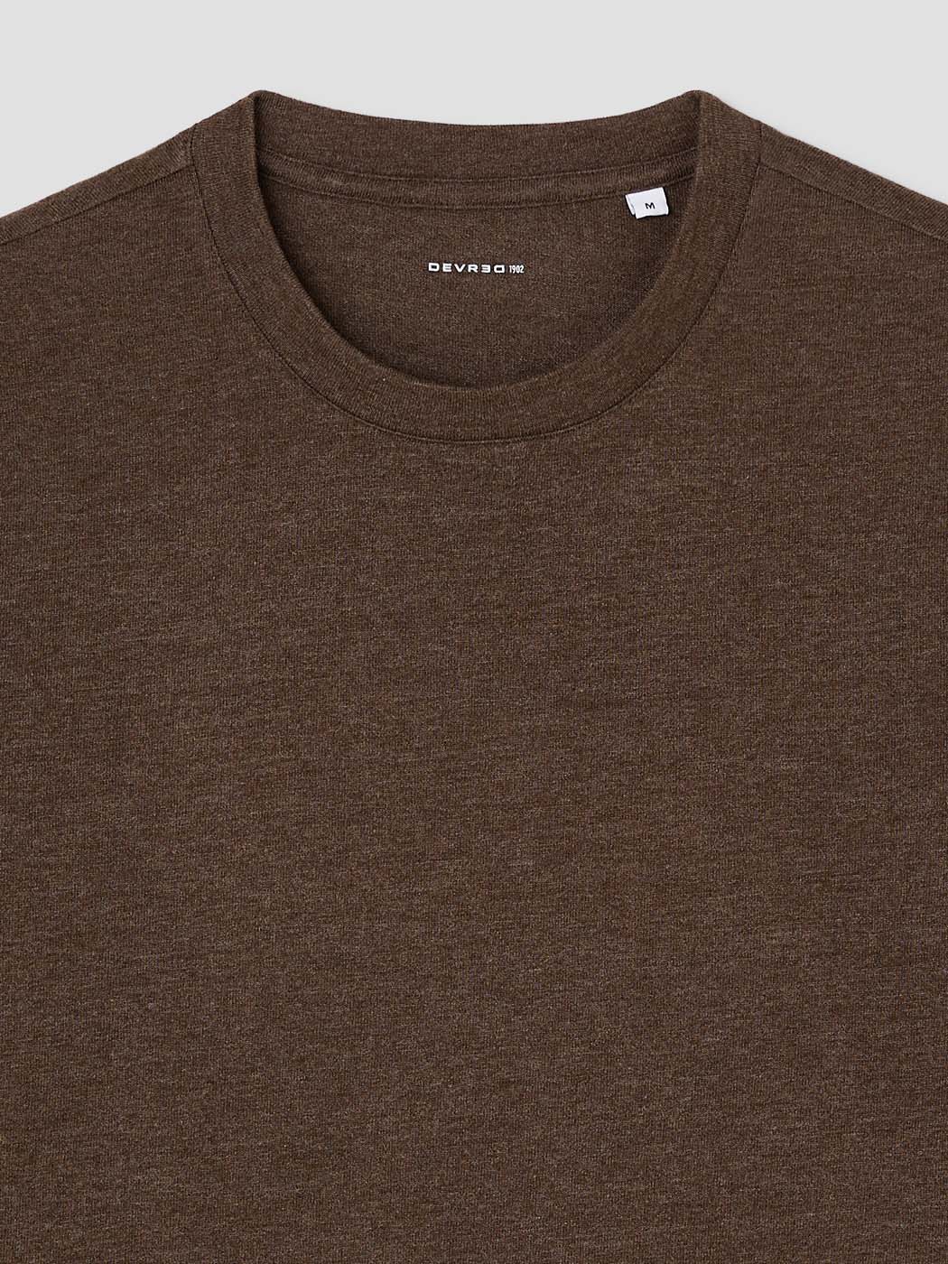 T-shirt manches longues col rond chiné - DEVRED 1902