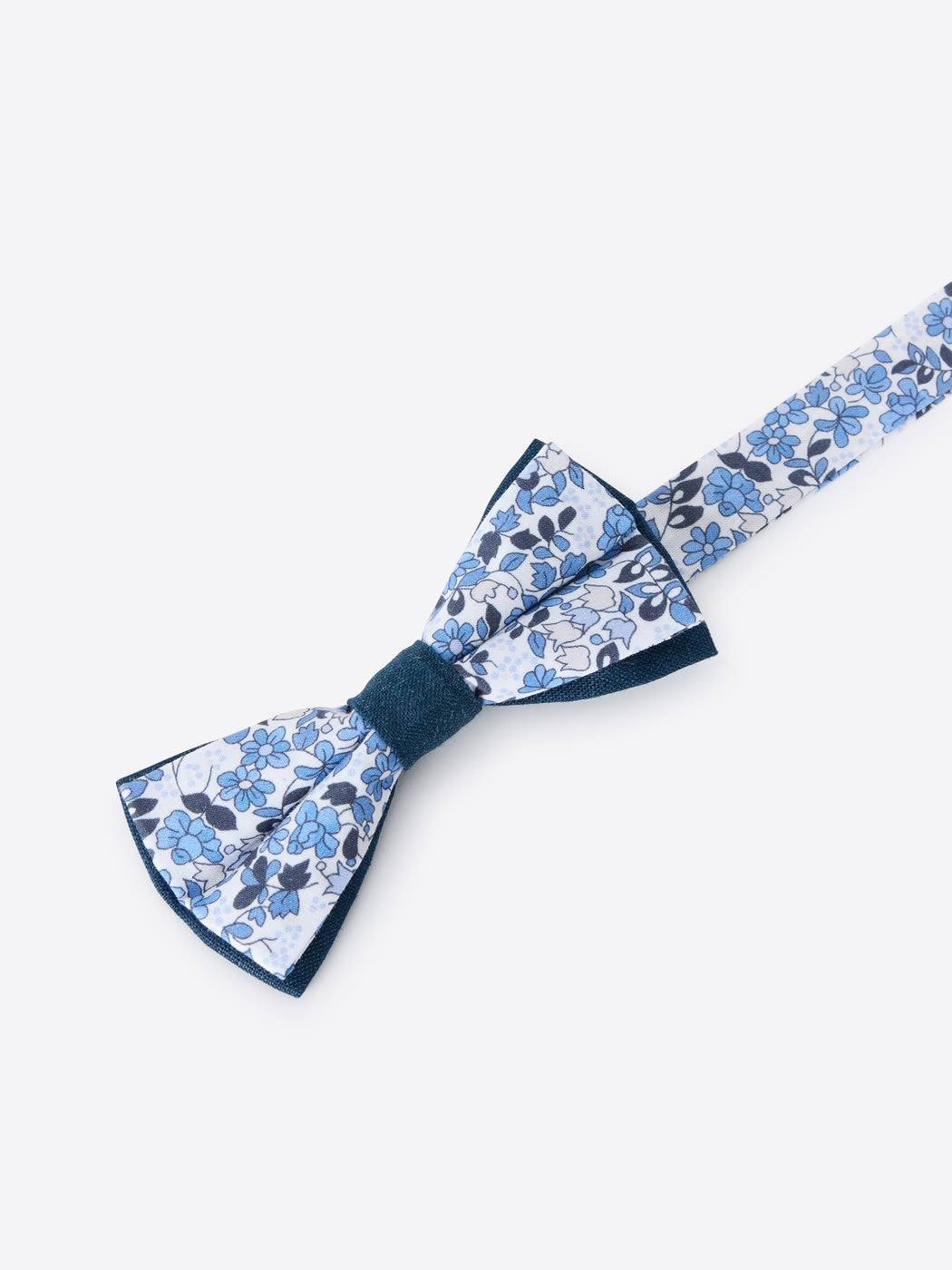 Nœud papillon fleuri en coton lin - DEVRED 1902