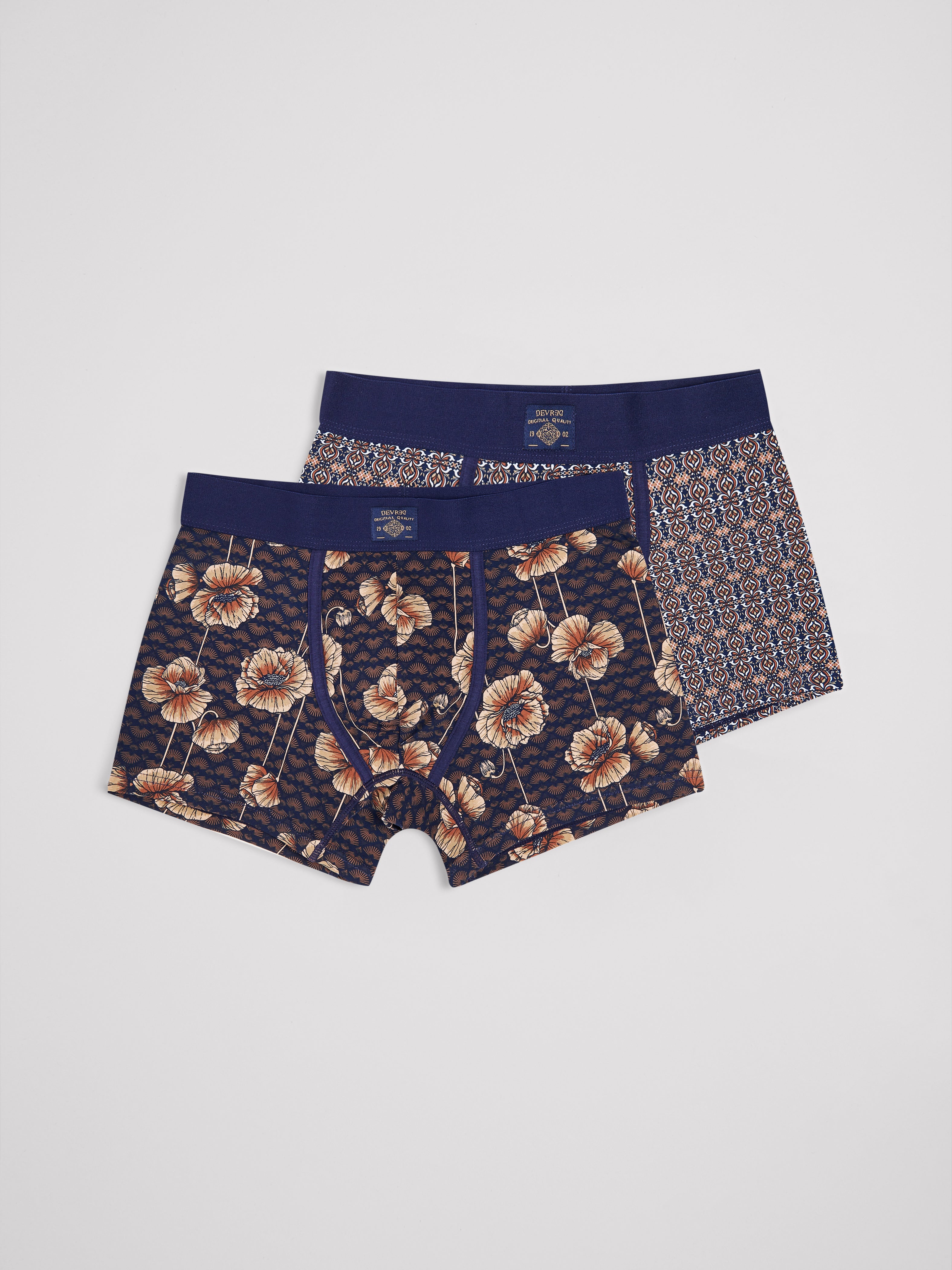 Coffret 2 boxers fantaisie en coton - DEVRED 1902