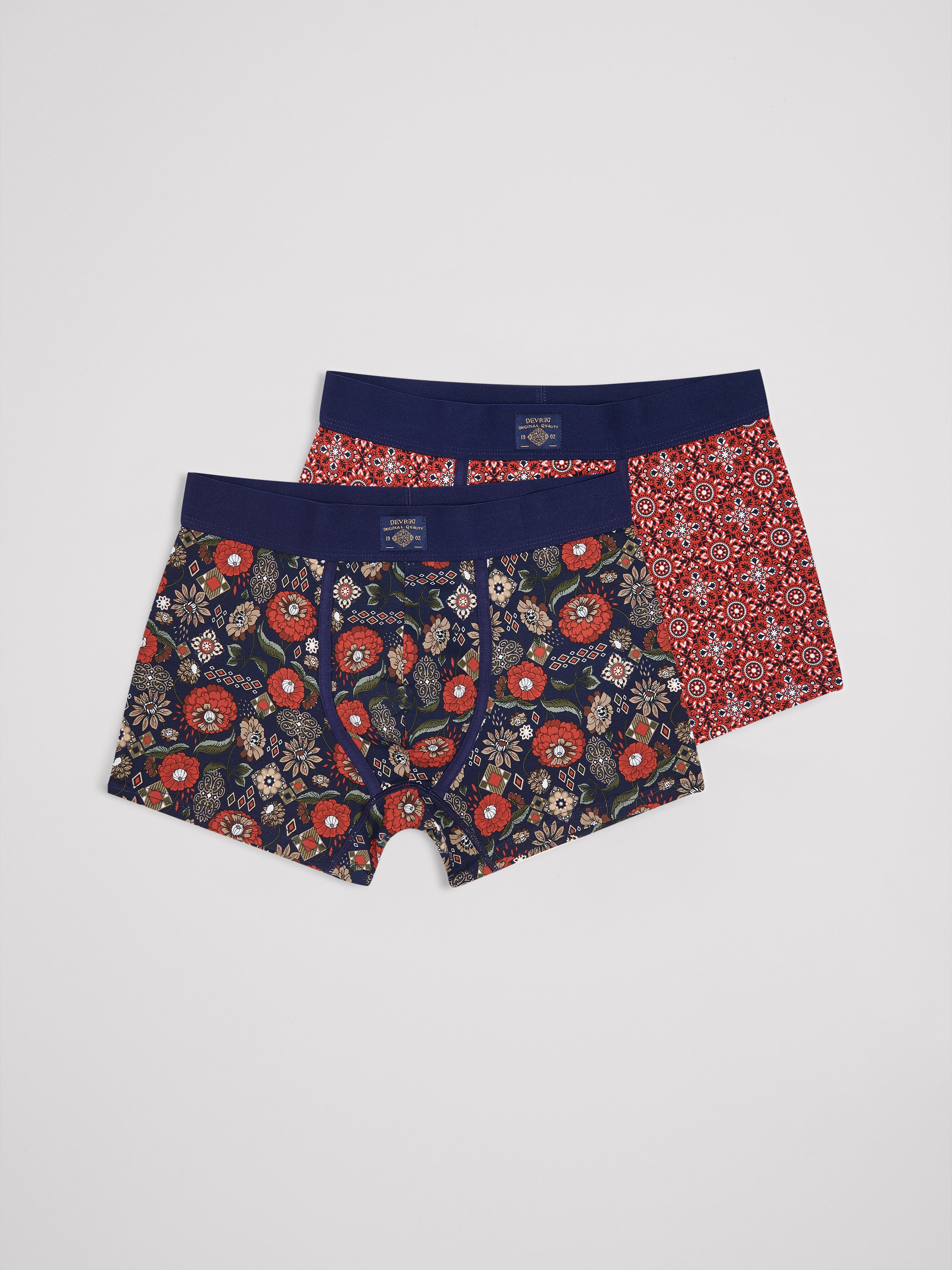Coffret 2 boxers fantaisie en coton - DEVRED 1902