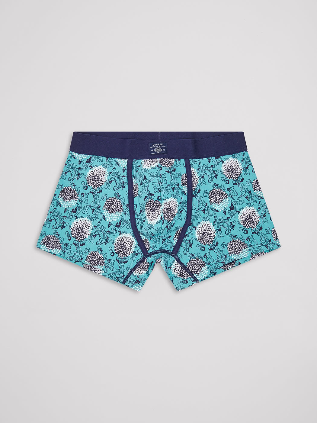 Boxer stretch en coton bio fleuri - DEVRED 1902
