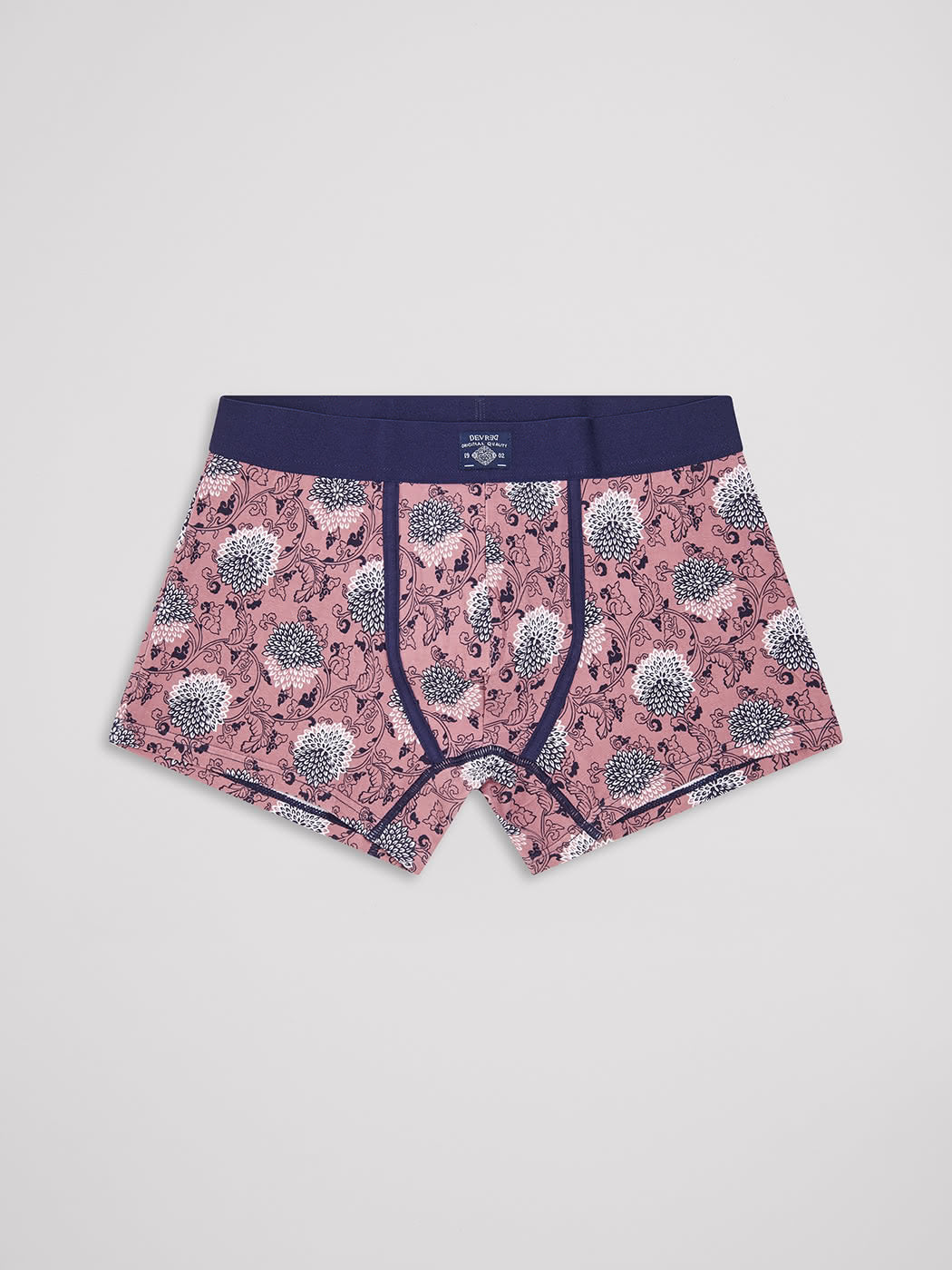 Boxer stretch en coton bio fleuri - DEVRED 1902