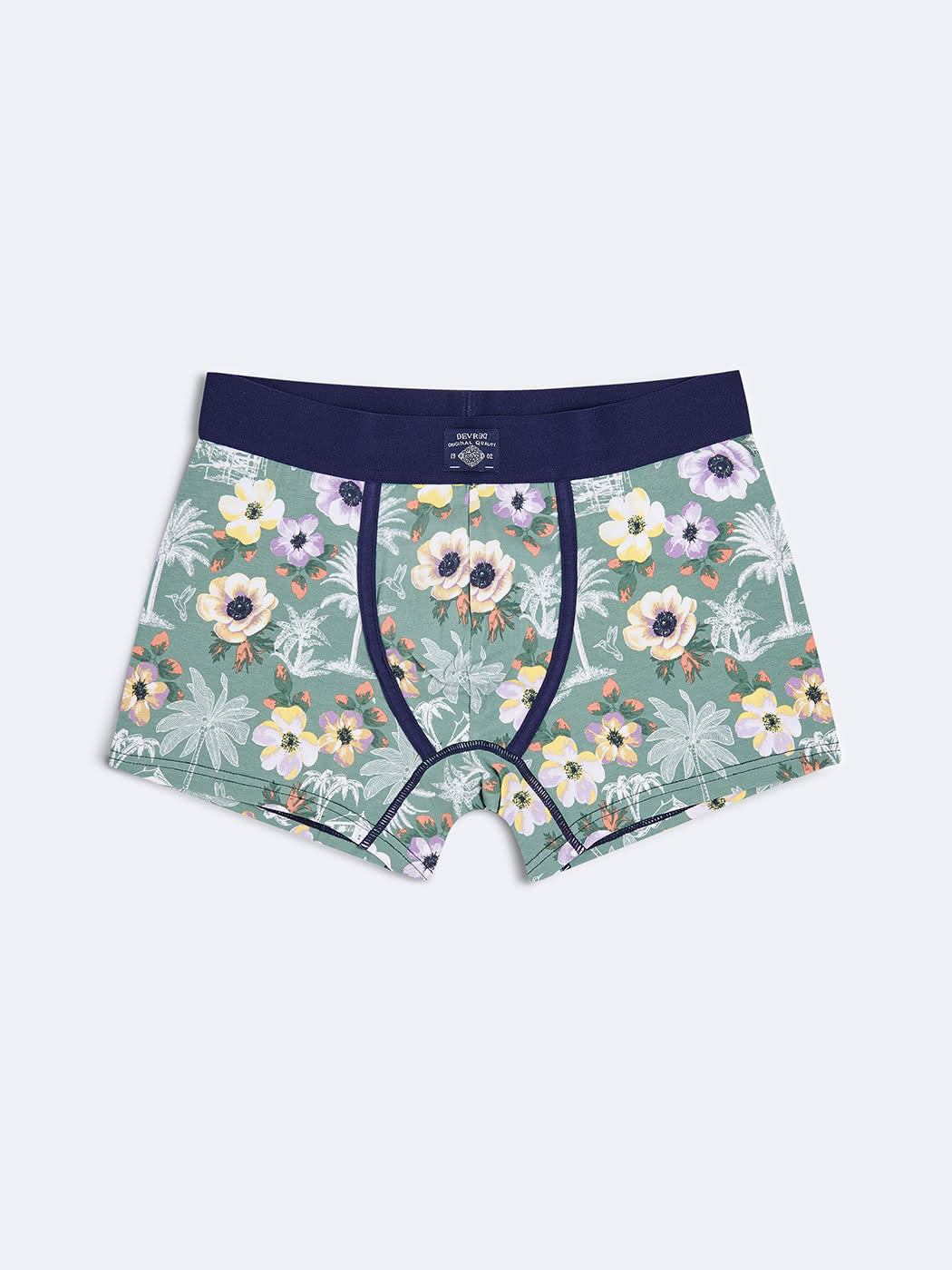 Boxer stretch en coton bio fleuri - DEVRED 1902