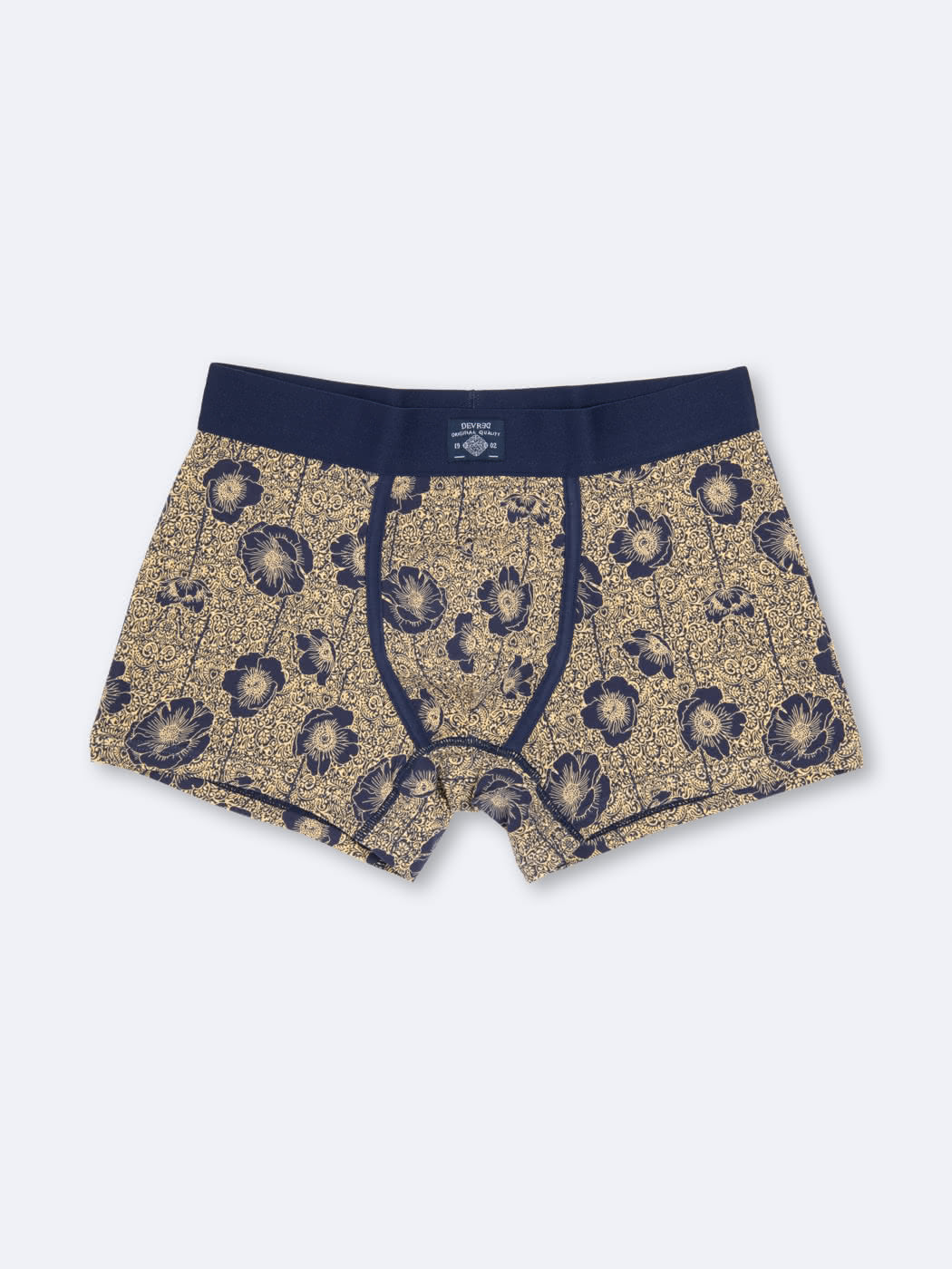 Boxer fleuri en coton élasthanne - DEVRED 1902
