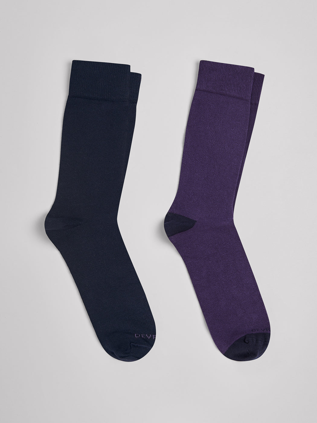 Lot de 2 paires de chaussettes unies - DEVRED 1902