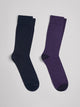 Lot de 2 paires de chaussettes unies - DEVRED 1902