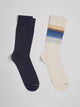 Lot de 2 paires de chaussettes rayées - DEVRED 1902