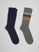 Lot de 2 paires de chaussettes rayées - DEVRED 1902