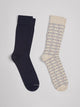 Lot de 2 paires de chaussettes fantaisie - DEVRED 1902